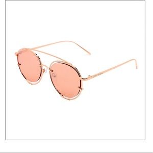 Betsey Johnson Open Rimmed Rose Gold Sunglasses